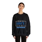 It's The First HBCU for Me.Blue Unisex Heavy Blend™ Crewneck Sweatshirt