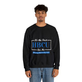 It's The First HBCU for Me.Blue Unisex Heavy Blend™ Crewneck Sweatshirt