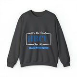 It's The First HBCU for Me.Blue Unisex Heavy Blend™ Crewneck Sweatshirt