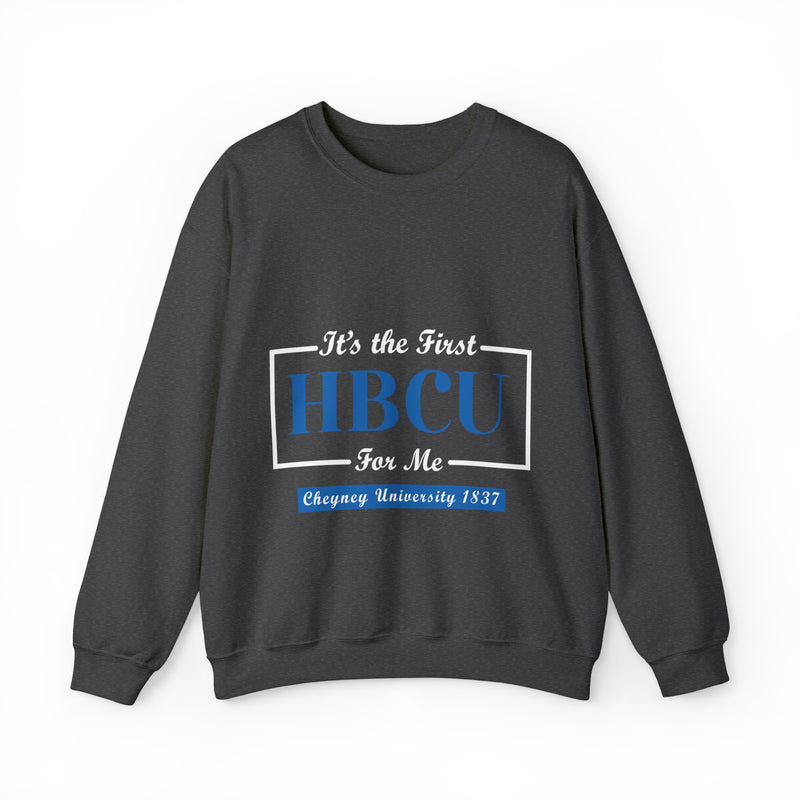 It's The First HBCU for Me.Blue Unisex Heavy Blend™ Crewneck Sweatshirt