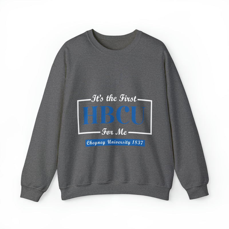 It's The First HBCU for Me.Blue Unisex Heavy Blend™ Crewneck Sweatshirt