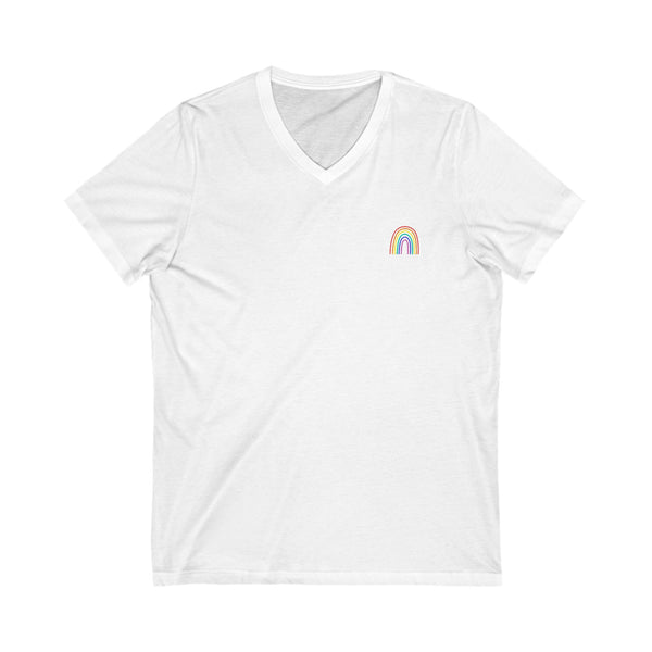 Rainbow Pocket Unisex V-Neck Tee