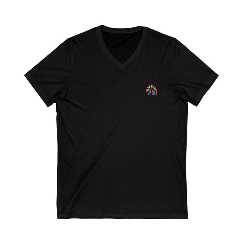 Rainbow Pocket Unisex V-Neck Tee