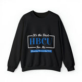 It's The First HBCU for Me.Blue Unisex Heavy Blend™ Crewneck Sweatshirt