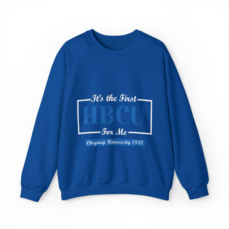 It's The First HBCU for Me.Blue Unisex Heavy Blend™ Crewneck Sweatshirt