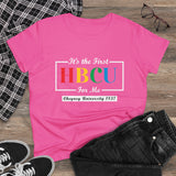 Women's Midweight Cotton Tee - It's The First HBCU For Me!