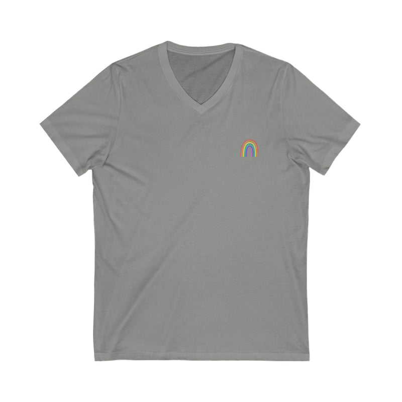 Rainbow Pocket Unisex V-Neck Tee