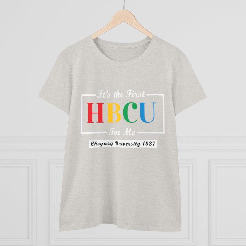 Women's Midweight Cotton Tee - It's The First HBCU For Me!