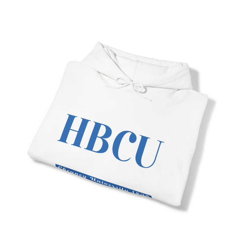 It's The First HBCU for Me. Blue Unisex Heavy Blend™ Hooded Sweatshirt