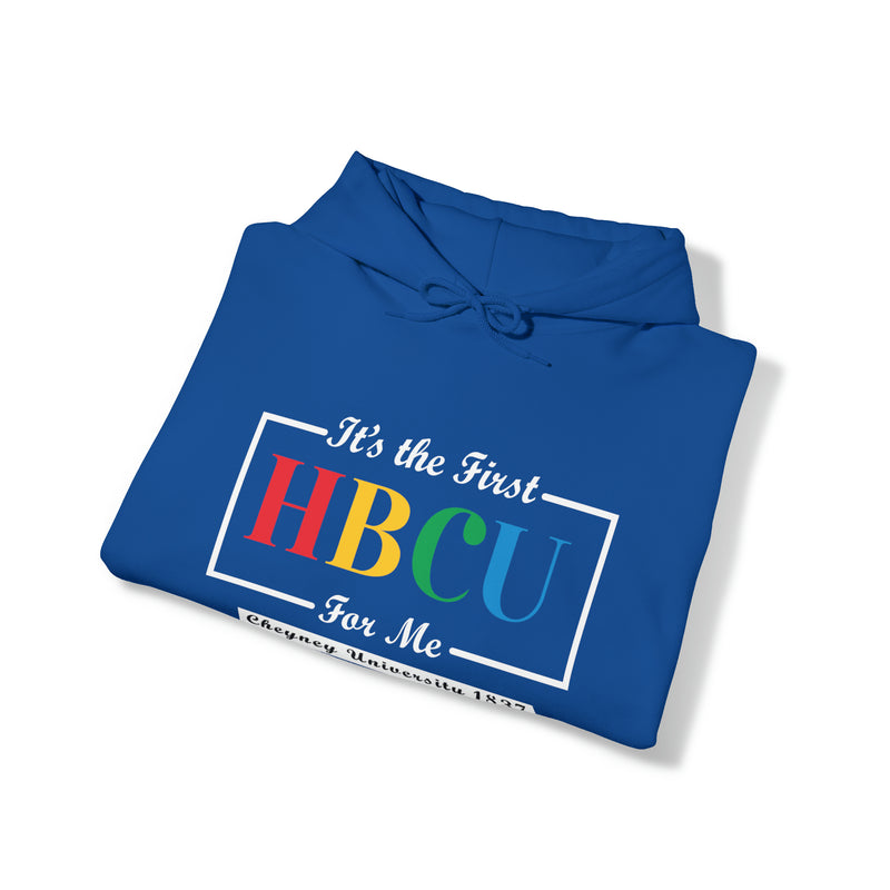 Its My First HBCU For Me Cheyney University Multi-Color Unisex Heavy Blend™ Hooded Sweatshirt