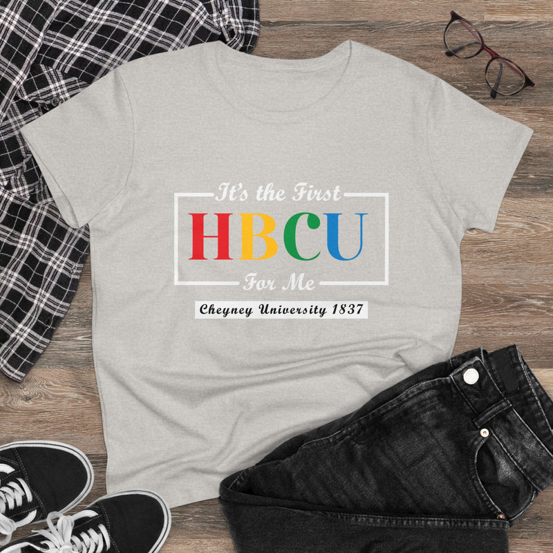 Women's Midweight Cotton Tee - It's The First HBCU For Me!