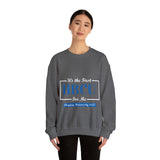 It's The First HBCU for Me.Blue Unisex Heavy Blend™ Crewneck Sweatshirt