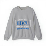 It's The First HBCU for Me.Blue Unisex Heavy Blend™ Crewneck Sweatshirt