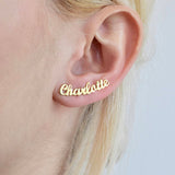 Custom English Letter Name Personalized Earrings