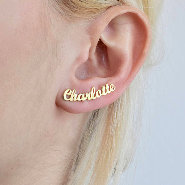 Custom English Letter Name Personalized Earrings