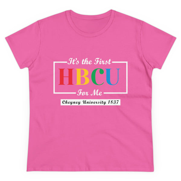 Women's Midweight Cotton Tee - It's The First HBCU For Me!