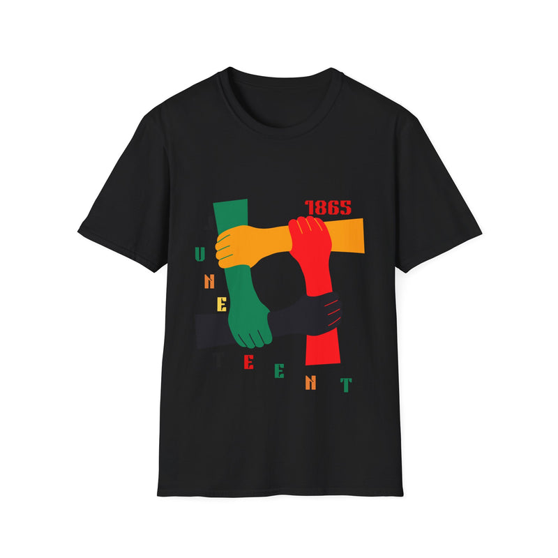 Cross Hands Juneteenth 1865 Unisex Tshirt