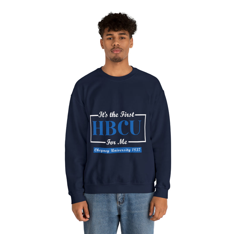 It's The First HBCU for Me.Blue Unisex Heavy Blend™ Crewneck Sweatshirt