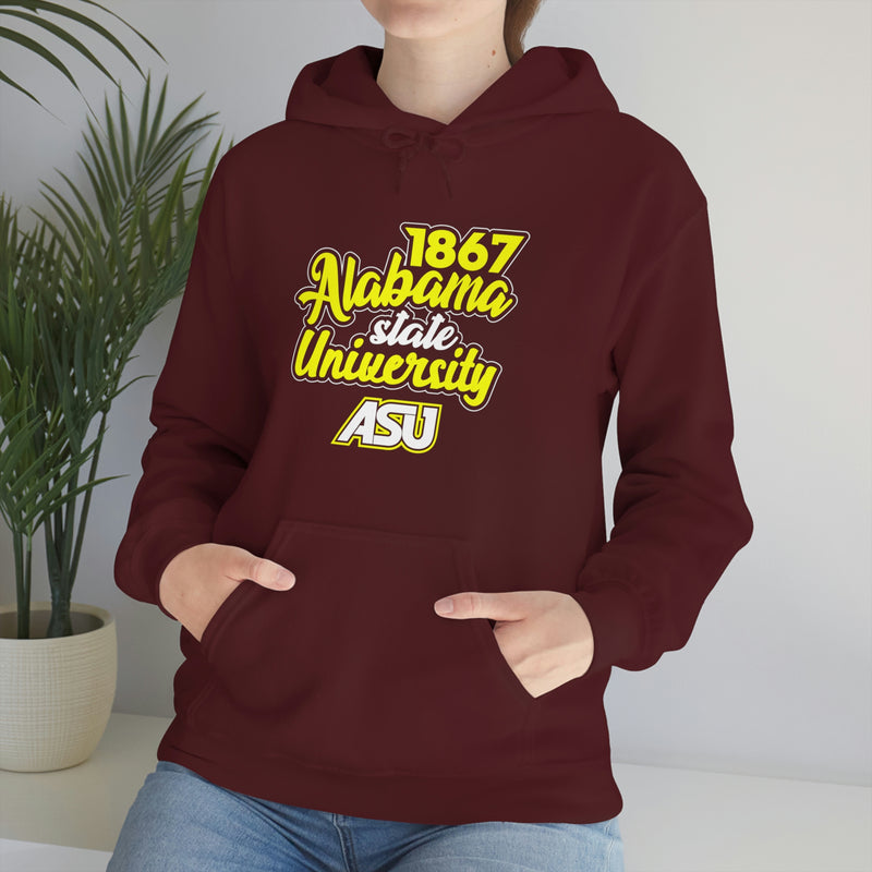 Unisex 1867 Alabama State University Heavy Blend™ Hooded Sweatshirt