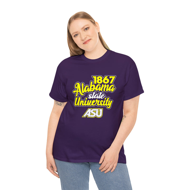 Unisex 1867 Alabama State University Heavy Cotton Tee