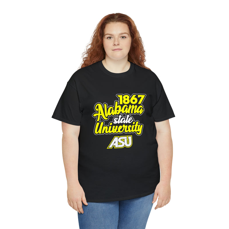 Unisex 1867 Alabama State University Heavy Cotton Tee