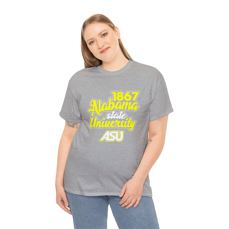 Unisex 1867 Alabama State University Heavy Cotton Tee