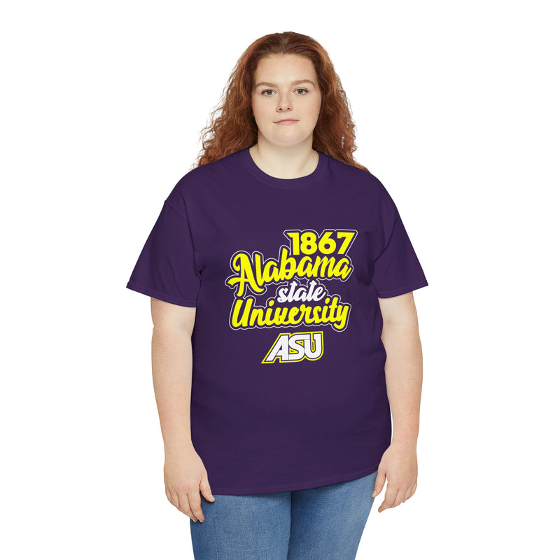 Unisex 1867 Alabama State University Heavy Cotton Tee