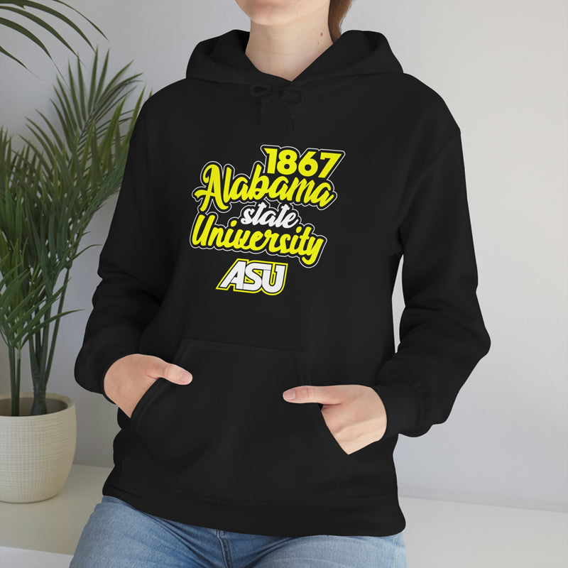 Unisex 1867 Alabama State University Heavy Blend™ Hooded Sweatshirt