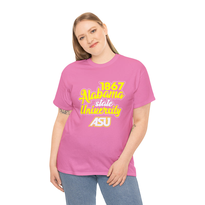 Unisex 1867 Alabama State University Heavy Cotton Tee